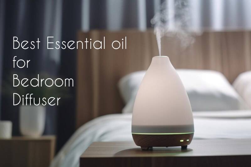 ultra sonic diffuser with bedroom setting for calming atmosphere